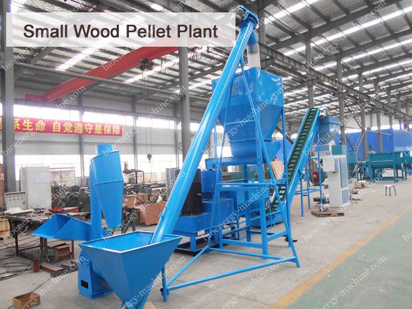 small wood pellet plant