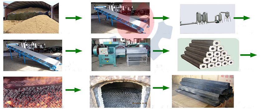 Charcoal Briquette Produced by High Quality Briqurtting Equipment