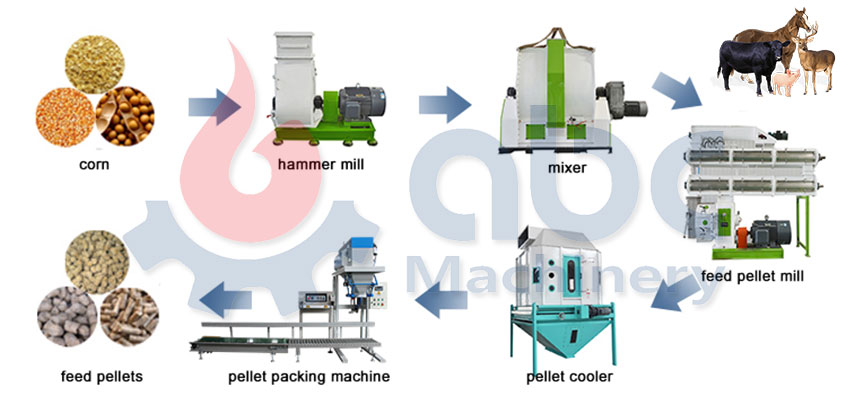 Complete Livestock Feed Line Flow Chart