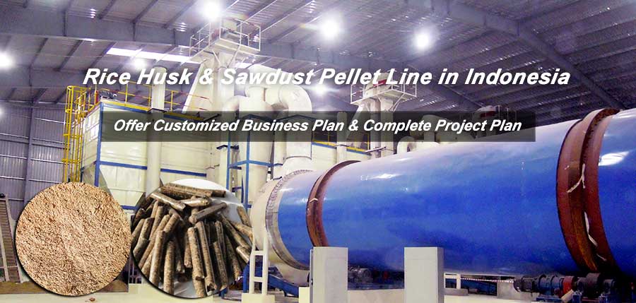 Sawdust Pellet Making Line Setup in Indonesia