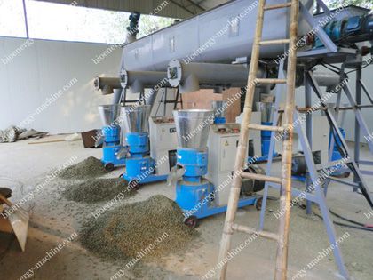 small pellet production line with 6 sets of pellet mills