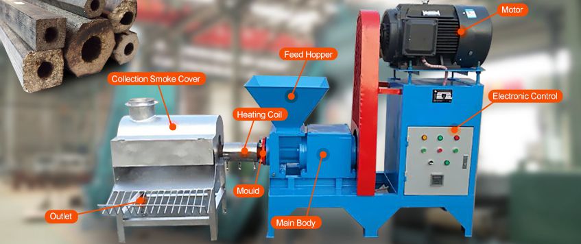 Wood Sawdust Briquette Making Machine